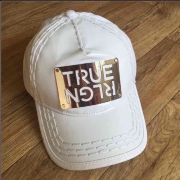 white true religion hat